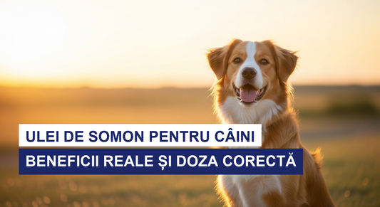 Ulei de somon pentru câini: beneficii reale și doză corectă